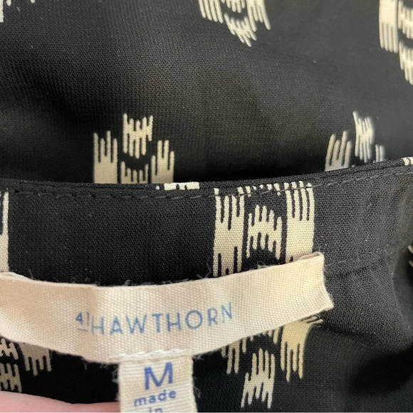 41 Hawthorn shirt dress roll tab sleeves women’s medium black career casual - Picture 6 of 7